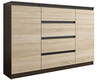 Mobene Moderná komoda 140 x 40 x 98cm matný wenge